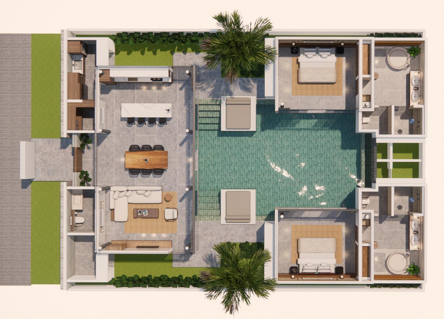 Jimbaran,Bali,Indonesia,4 Bedrooms,4 Bathrooms,Villa,MLS ID 2465